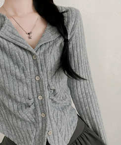 シャーリングカーディガン(5color) SKY BLUE