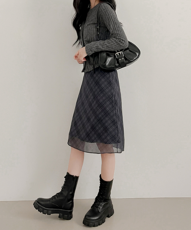 シャーリングカーディガン(5color) CHARCOAL