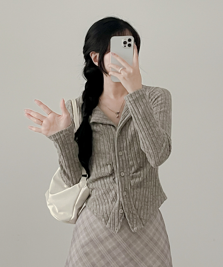 シャーリングカーディガン(5color) BEIGE