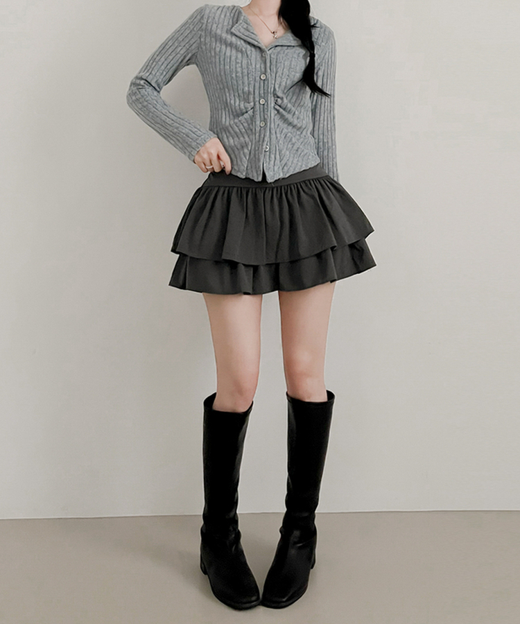 シャーリングカーディガン(5color) SKY BLUE