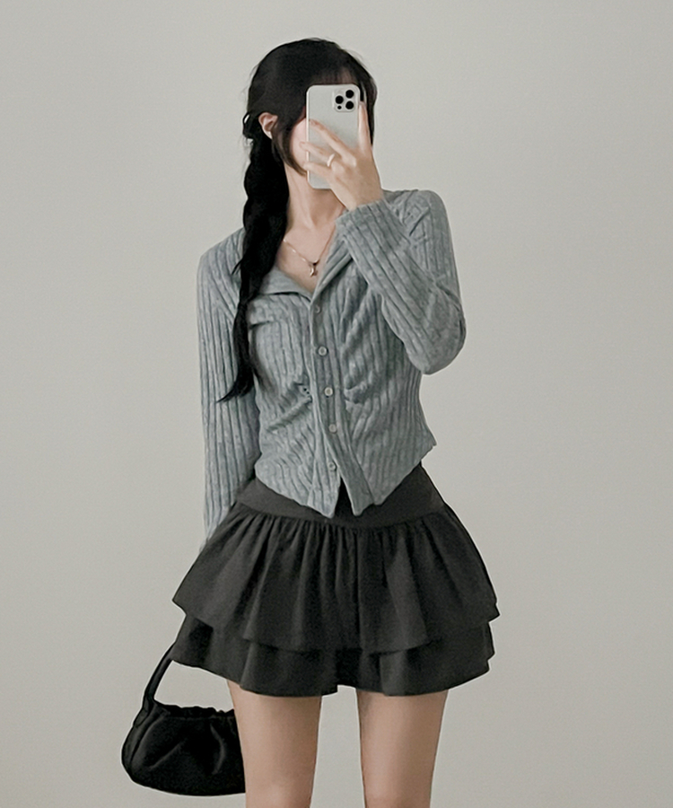 シャーリングカーディガン(5color) SKY BLUE