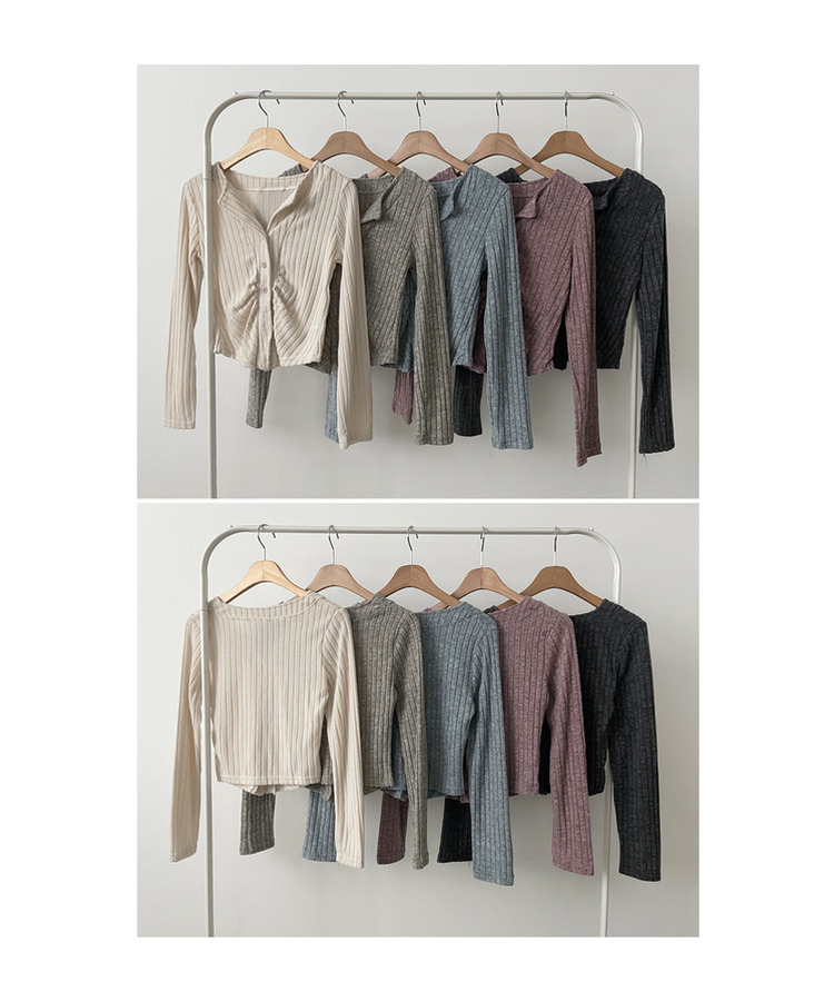 シャーリングカーディガン(5color)