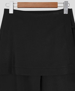 バックルラップレイヤードブーツカットスラックス