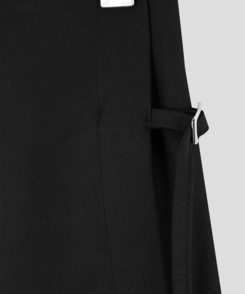 バックルラップレイヤードブーツカットスラックス