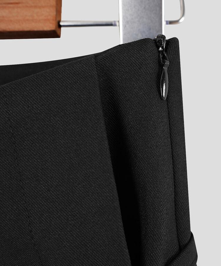 バックルラップレイヤードブーツカットスラックス