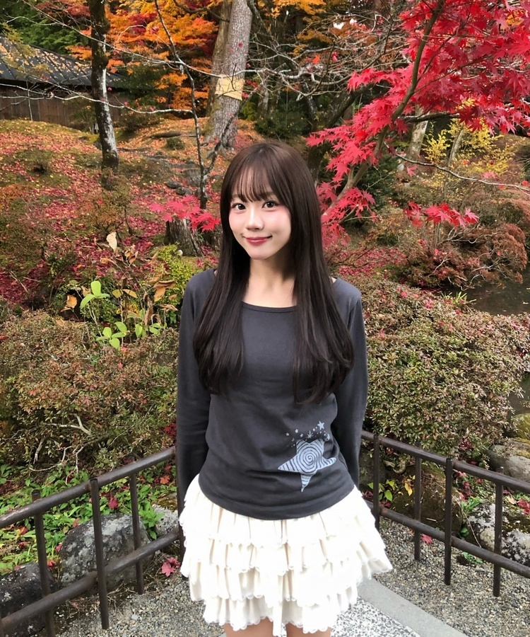 スタープリント長袖Tシャツ CHARCOAL