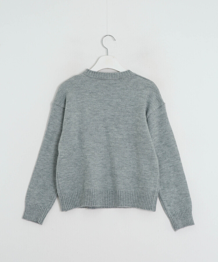 ベアモチーフニット