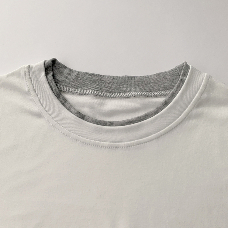 리미티드 라운드 레이어드 세미 크롭 가을 긴팔 티셔츠 겨울 데일리 옆셔링 긴팔티