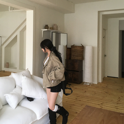 ビンテージルーズフィットジップアップ BEIGE