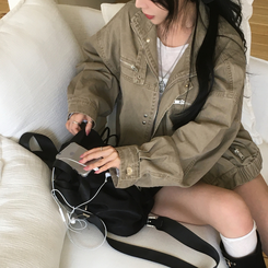 ビンテージルーズフィットジップアップ BEIGE