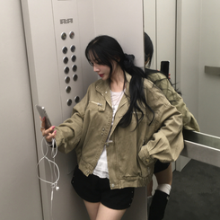 ビンテージルーズフィットジップアップ BEIGE