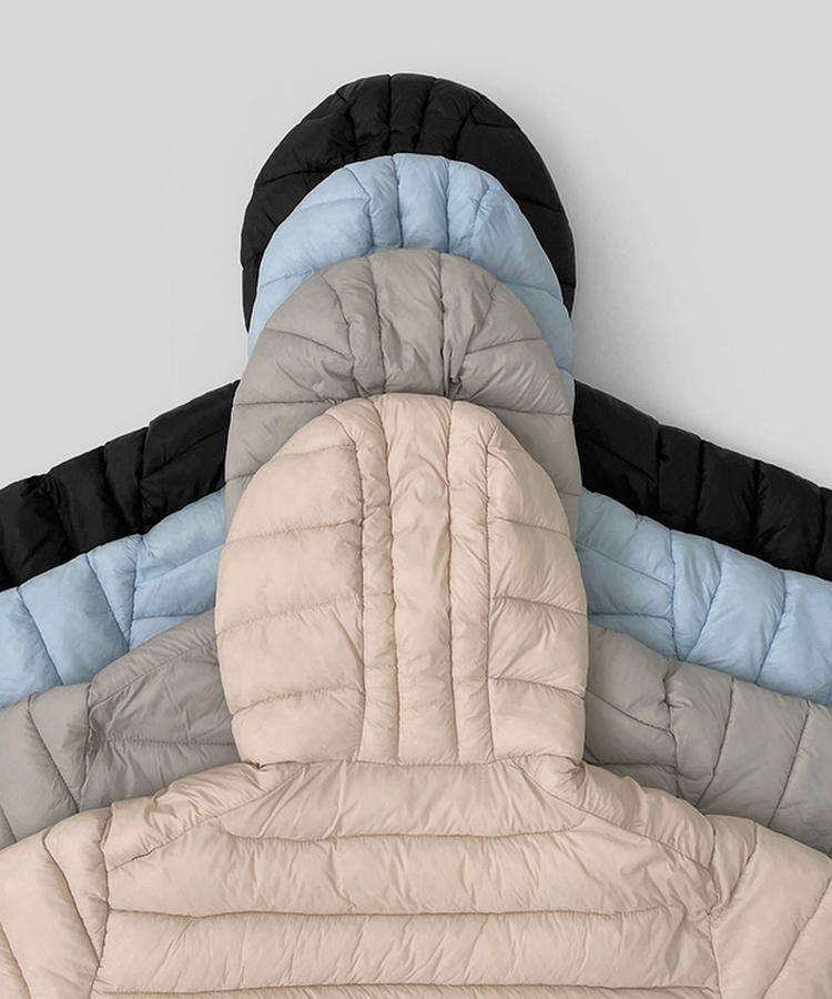 트렌디 경량 하이넥 2way 스트링 패딩