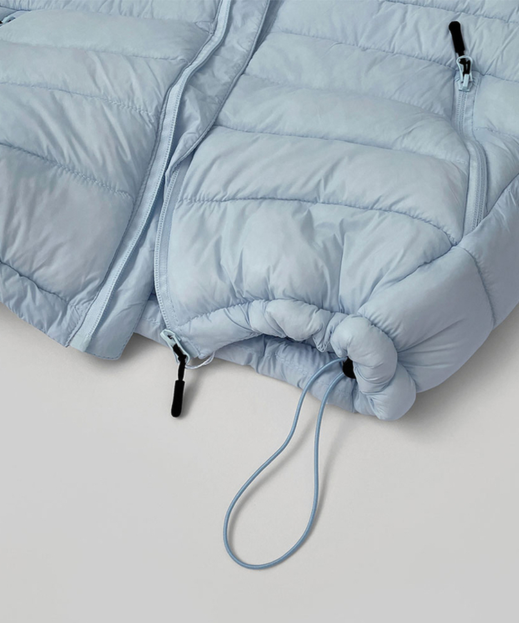 트렌디 경량 하이넥 2way 스트링 패딩