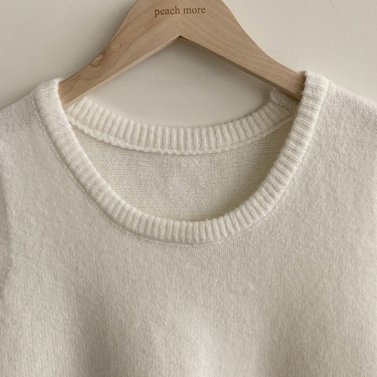 레이블 루즈핏 브이넥 니트 나시 세트 긴팔 니트