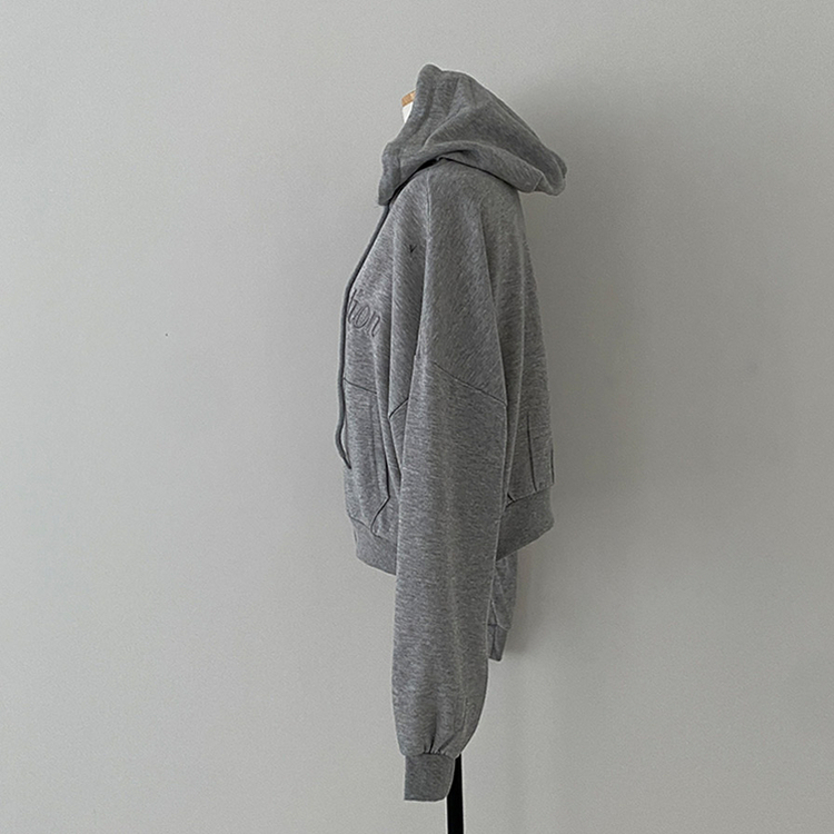 프리티모션 레터링 투웨이 후드 집업