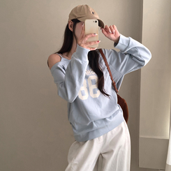 워싱턴 98 원숄더 루즈핏 맨투맨 소라