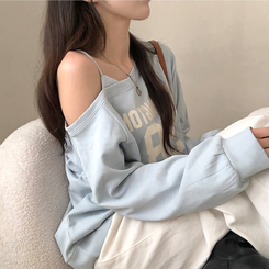 워싱턴 98 원숄더 루즈핏 맨투맨 소라