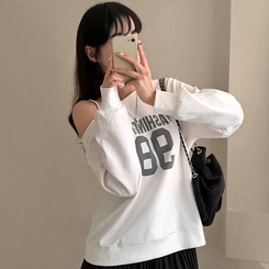 워싱턴 98 원숄더 루즈핏 맨투맨 아이보리