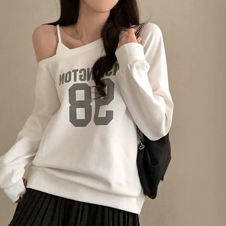 워싱턴 98 원숄더 루즈핏 맨투맨 아이보리