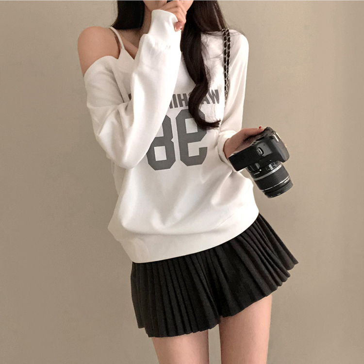 워싱턴 98 원숄더 루즈핏 맨투맨 아이보리