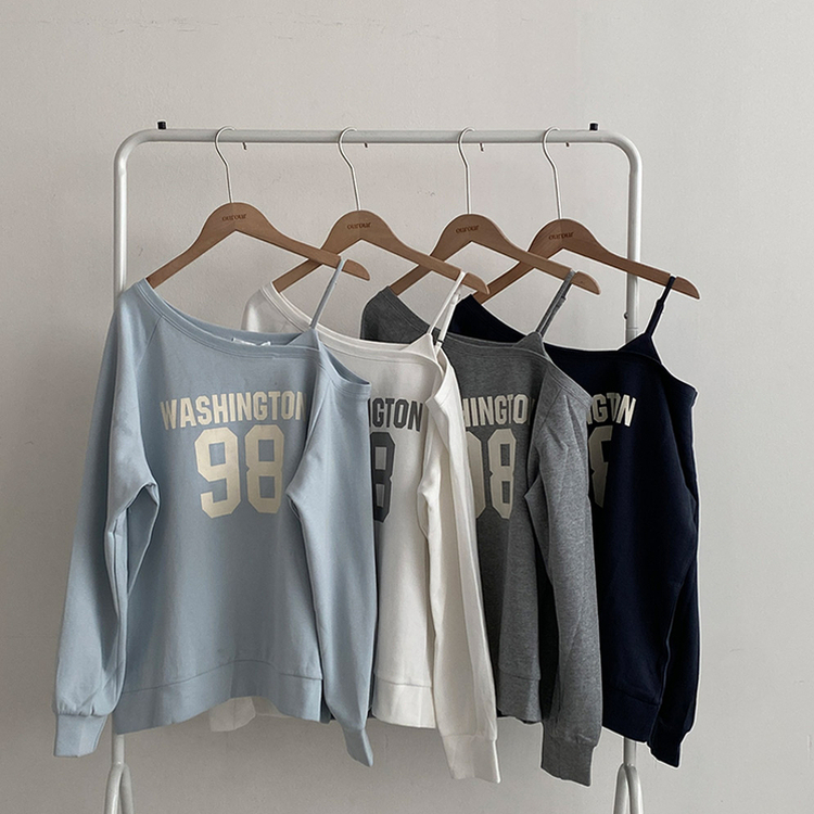 워싱턴 98 원숄더 루즈핏 맨투맨