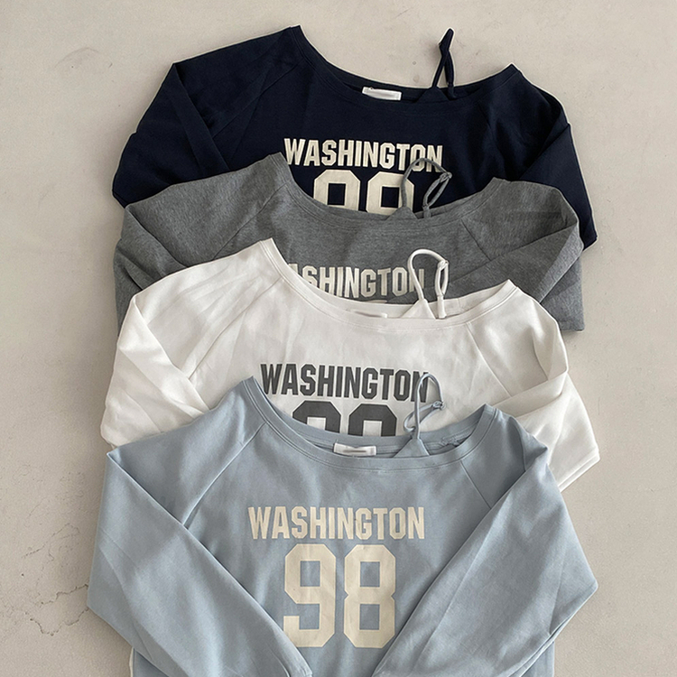 워싱턴 98 원숄더 루즈핏 맨투맨