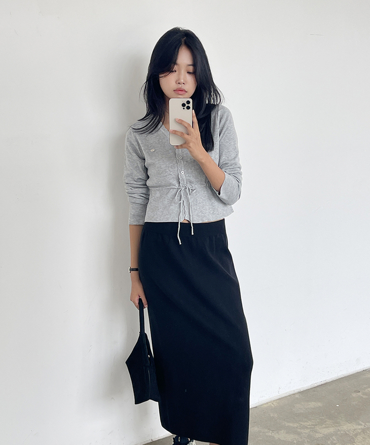 オブジェガーディガン MELANGE GRAY