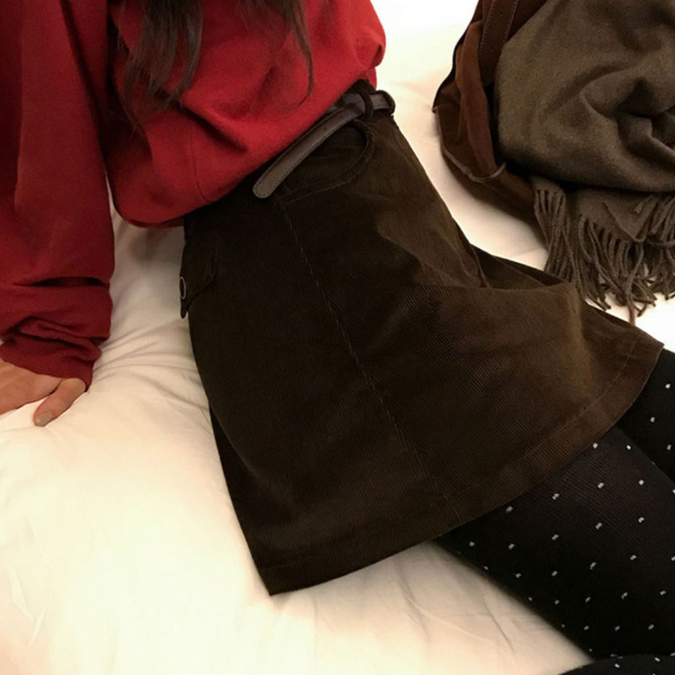 コーデュロイポケットスカート｜ミニスカート｜韓国ファッション