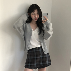 Vネックベージックカーディガン(13color) LIGHT GRAY