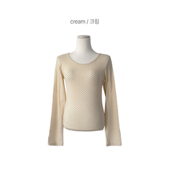 ドットラウンド長袖Tシャツ