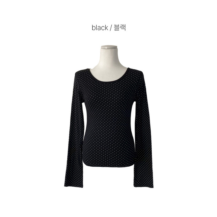 ドットラウンド長袖Tシャツ