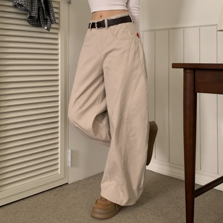 유어즈 레터링 팬츠 베이지