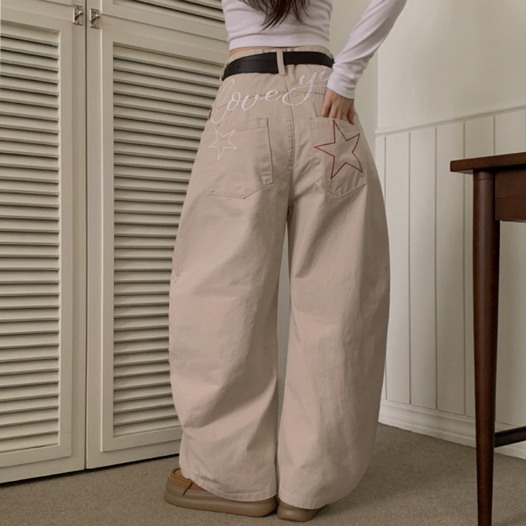 유어즈 레터링 팬츠 베이지