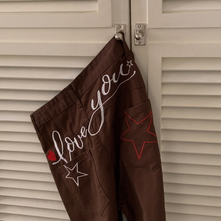 유어즈 레터링 팬츠