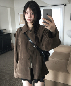 スエードフォーマルフィットジャケット BROWN