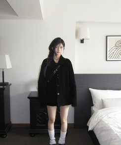 スエードフォーマルフィットジャケット BLACK