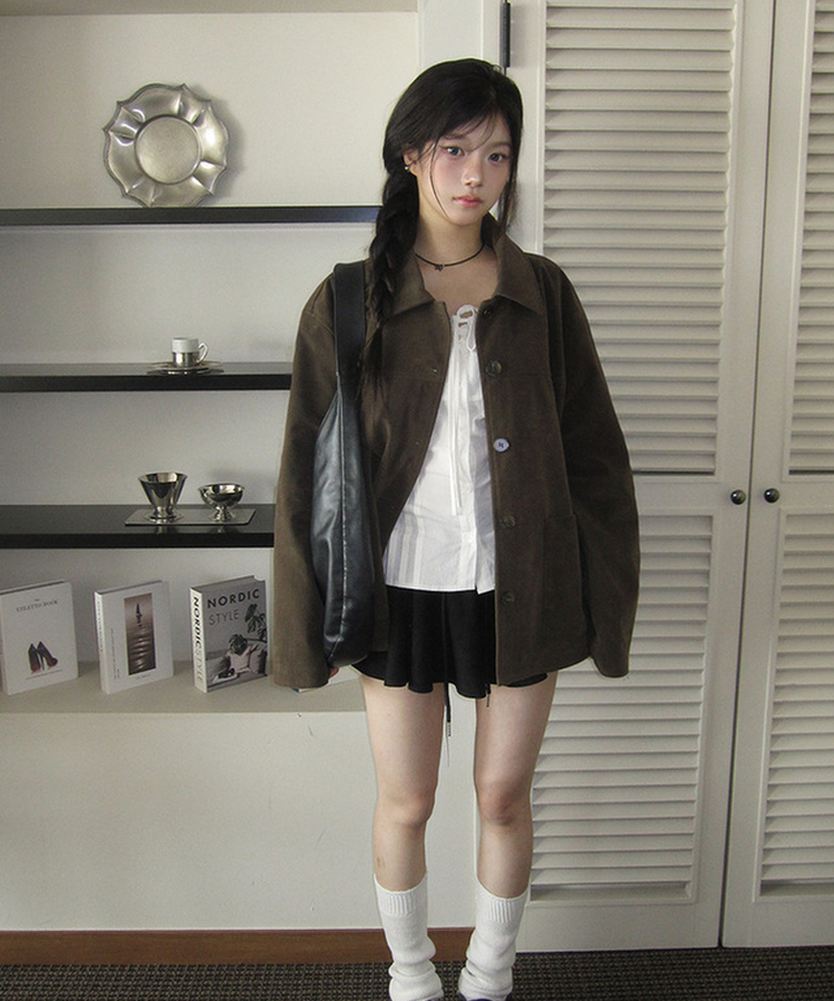 スエードフォーマルフィットジャケット BROWN