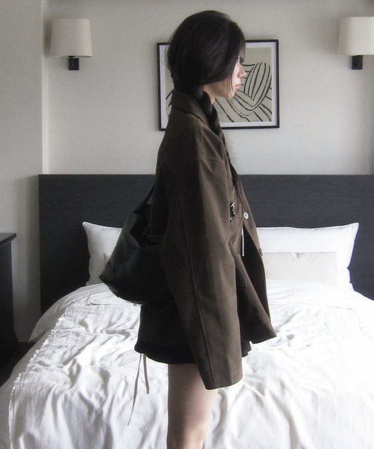 スエードフォーマルフィットジャケット BROWN