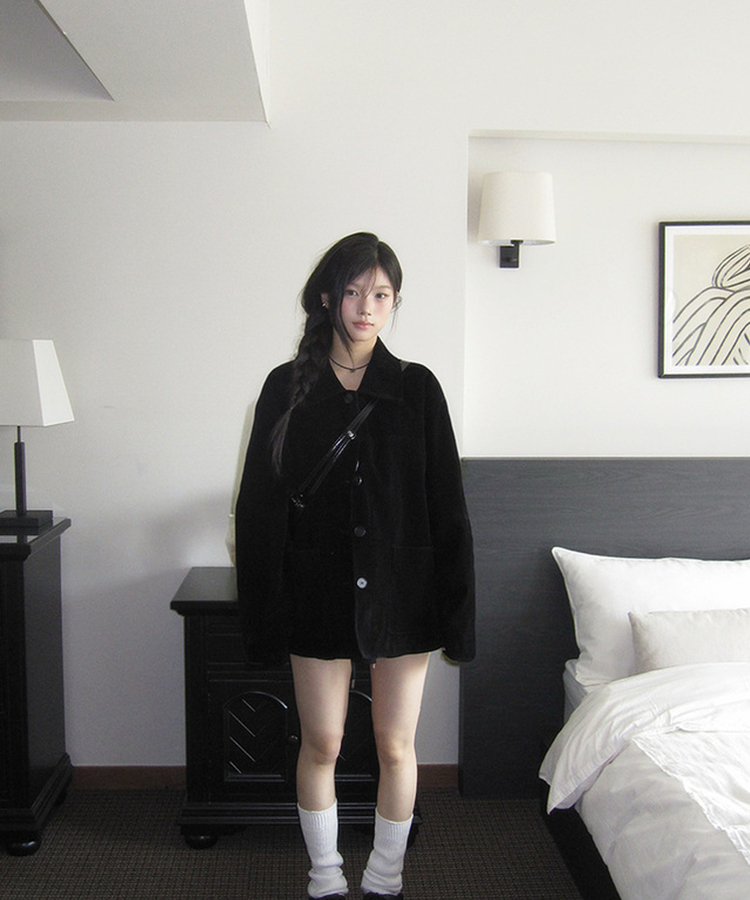 スエードフォーマルフィットジャケット BLACK