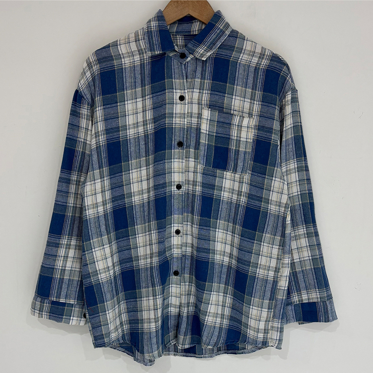 性ルーズフィットチェックシャツ｜シャツ｜韓国ファッション通販