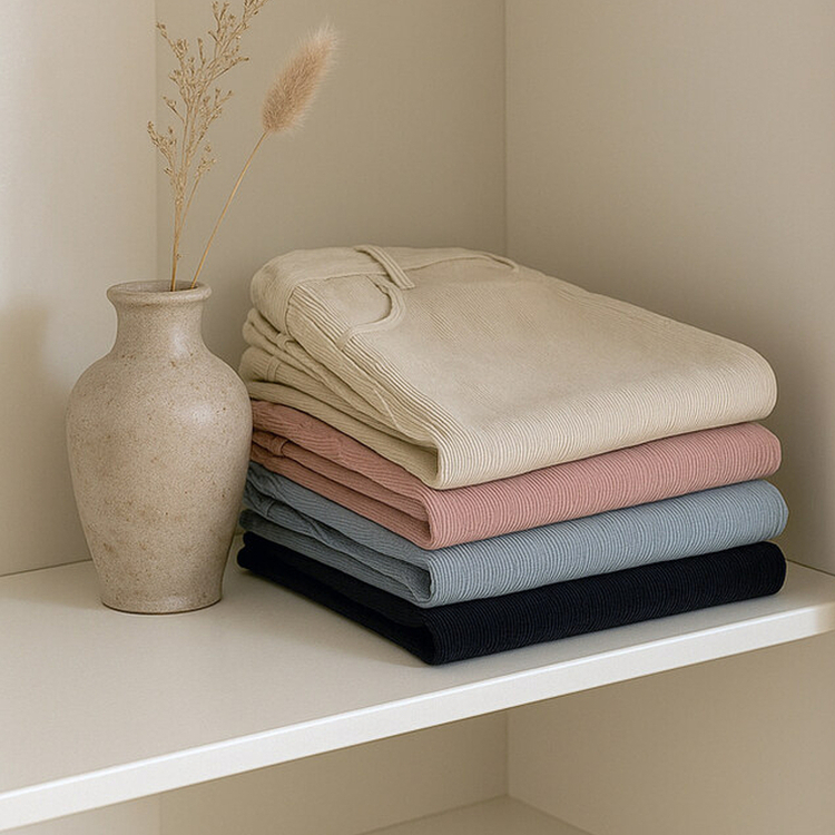 풀럼 3기장 골덴 와이드 팬츠