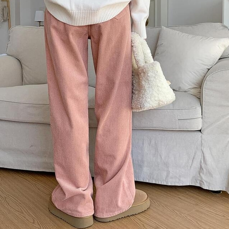 풀럼 3기장 골덴 와이드 팬츠