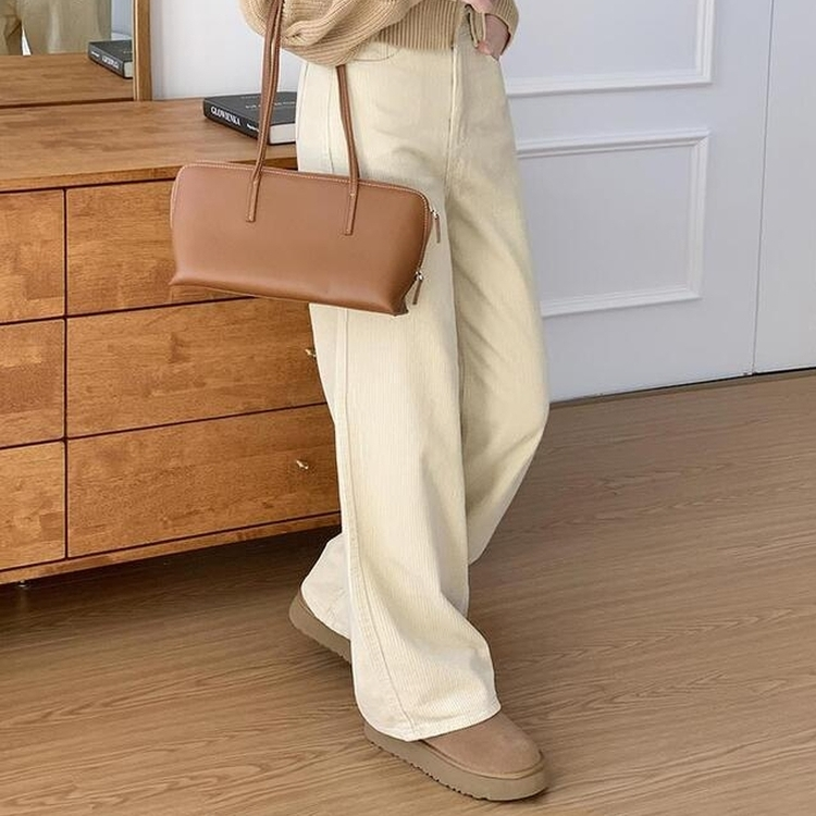 풀럼 3기장 골덴 와이드 팬츠