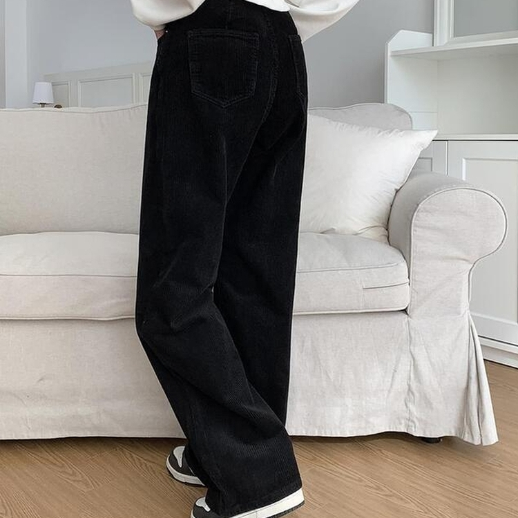 풀럼 3기장 골덴 와이드 팬츠