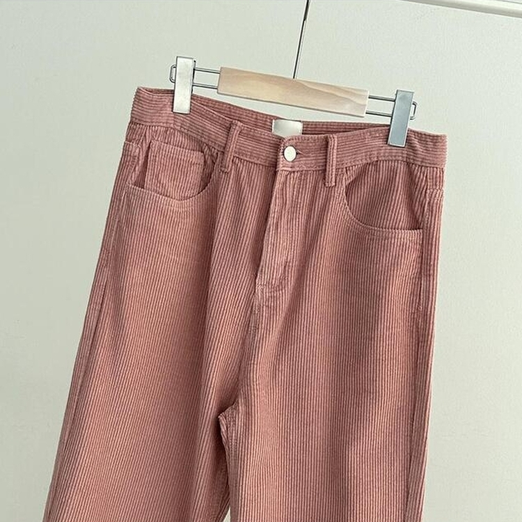 풀럼 3기장 골덴 와이드 팬츠