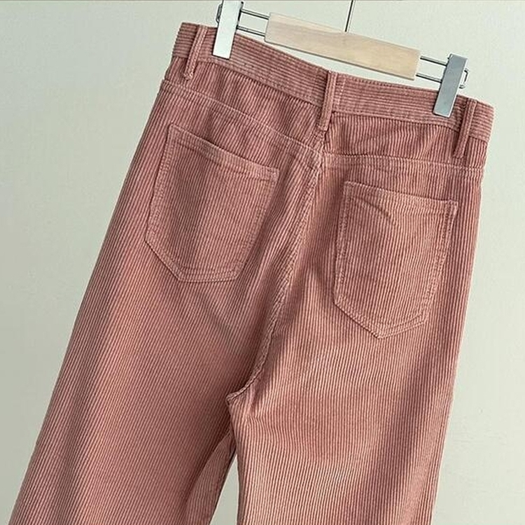 풀럼 3기장 골덴 와이드 팬츠