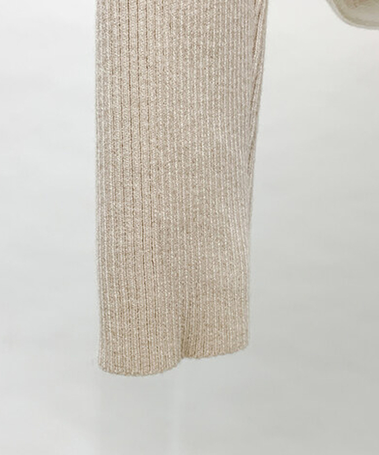 베니 골지 버튼 슬림 니트