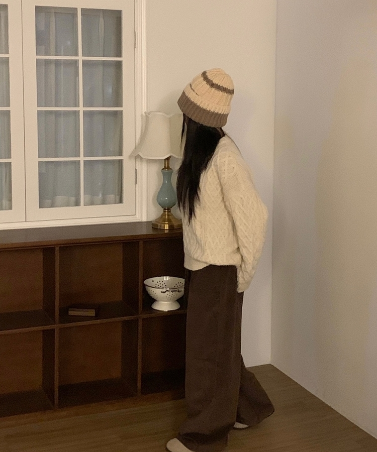 バイカラーウインタービーニー BEIGE