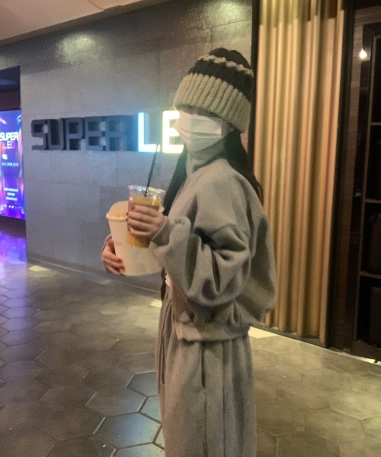 バイカラーウインタービーニー GREY