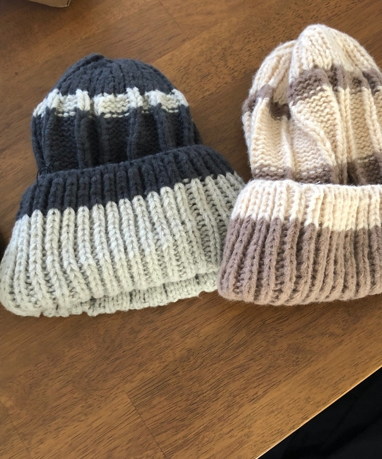 バイカラーウインタービーニー